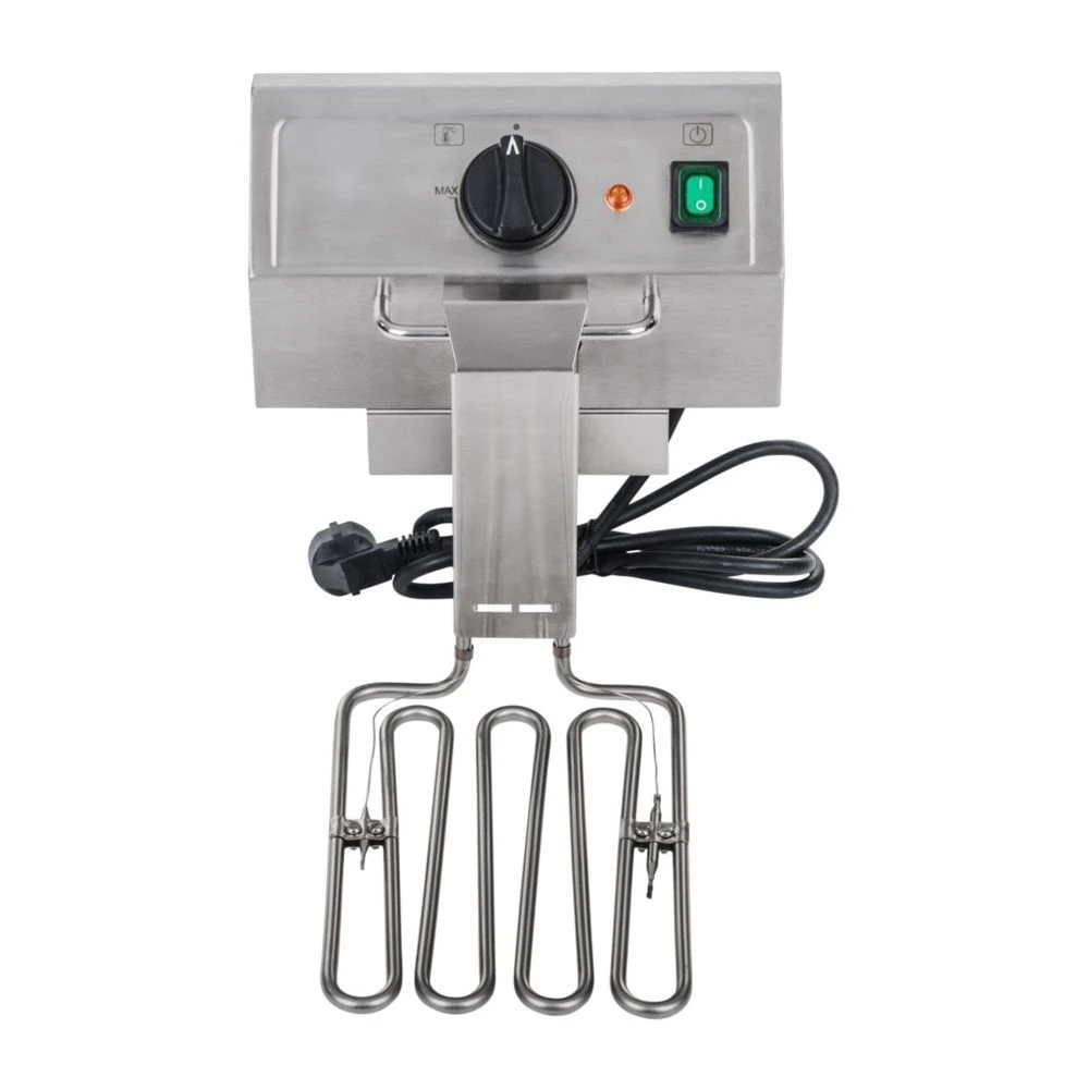 HELLOSHOP26 Friteuse Acier Inox 1 Bac 8 Litres Cuve Amovible Thermostat EGO Profes... – Image 2