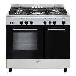 Piano De Cuisson Gaz 66l 5 Feux Inox/noir - Ga960pcgix - GLEM