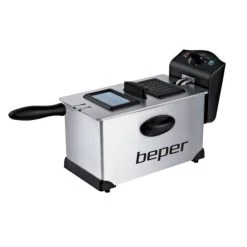 Beper BC.353 Friteuse Température Réglable 3.5L 2000W Acier Inoxydable Alu...