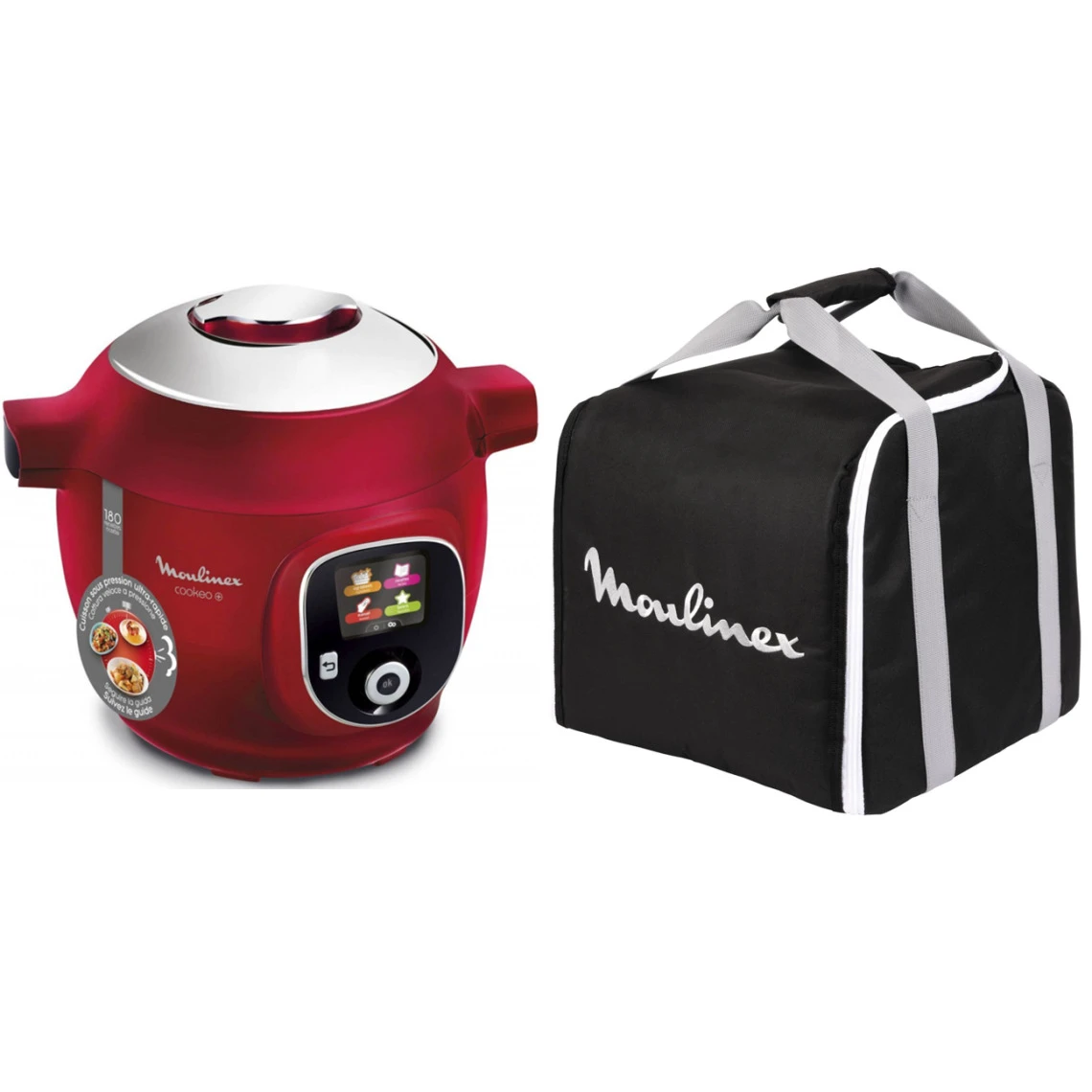 Moulinex Cookeo+ 180 Recettes CE85B510 - Rouge + Housse Pour Cookeo - XA607800 ...