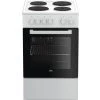 Cuisinière électrique A 65l 4 Feux Blanc - Fss56000gwc - BEKO