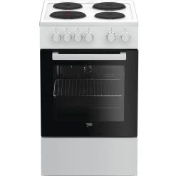 Cuisinière électrique A 65l 4 Feux Blanc - Fss56000gwc - BEKO