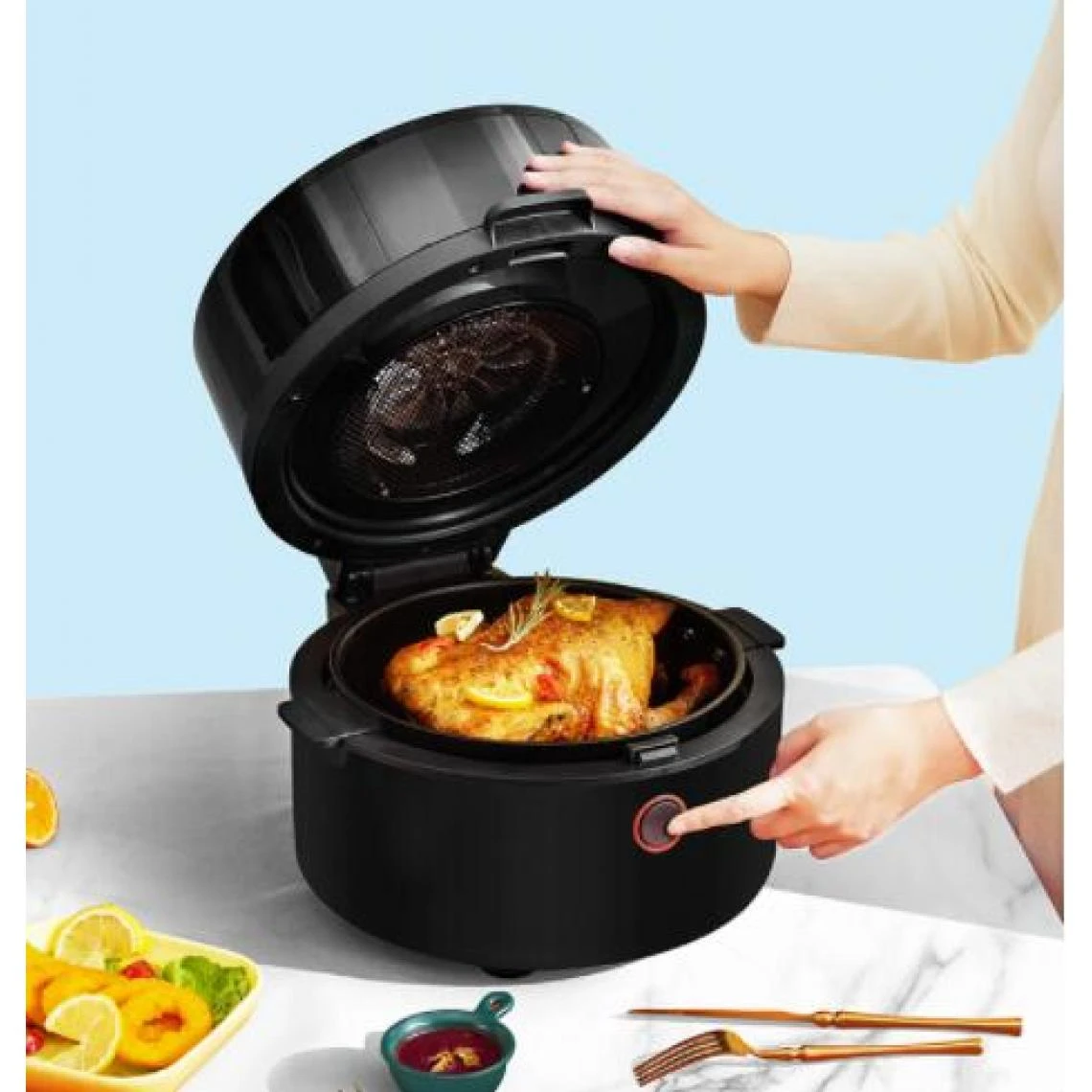 Universal Domestique Friture Multifonction Cordor Fumée Fritteuse Gratuite(Le N... – Image 4