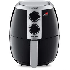 Sogo Friteuse à Air Chaud Sans Huile De 3,5L 1500W Gris Noir