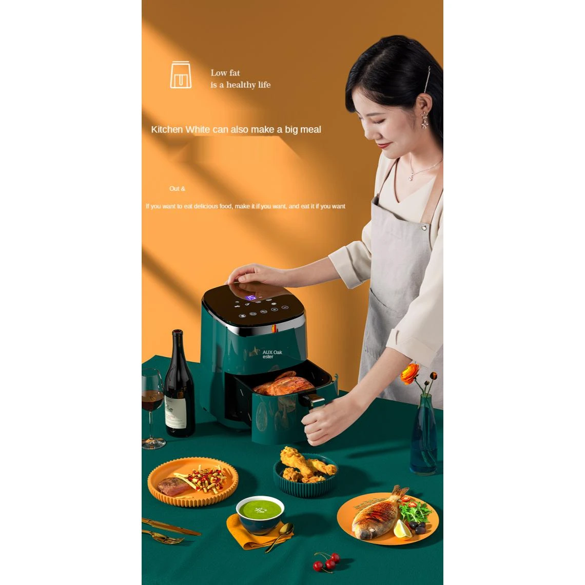 Universal Friteuse à Air Sans Huile Friteuse Saine Cuisinière Multifonction Sm... – Image 2