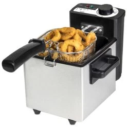 Totalcadeau Friteuse à Témoin Lumineux 1,5 L 1000W Acier Inoxydable