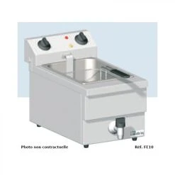 Materiel Chr Pro Friteuse De Table Electrique Avec Vidange - 2 X 10 L - AFI Collin Lucy...