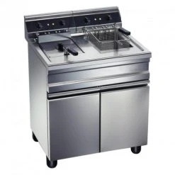 Furnotel Friteuse électrique Sur Coffre - 2 Bacs X 14 Litres - 2x 9,0 KW - Fur...