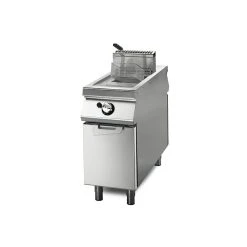 Materiel Chr Pro Friteuse Gaz 1x13 Litres Sur Coffre Avec Portes- Virtus - Acier Inoxyd...