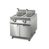 Materiel Chr Pro Friteuse Gaz 22+22 Litres Sur Coffre Avec Portes - Virtus - Acier Inox...