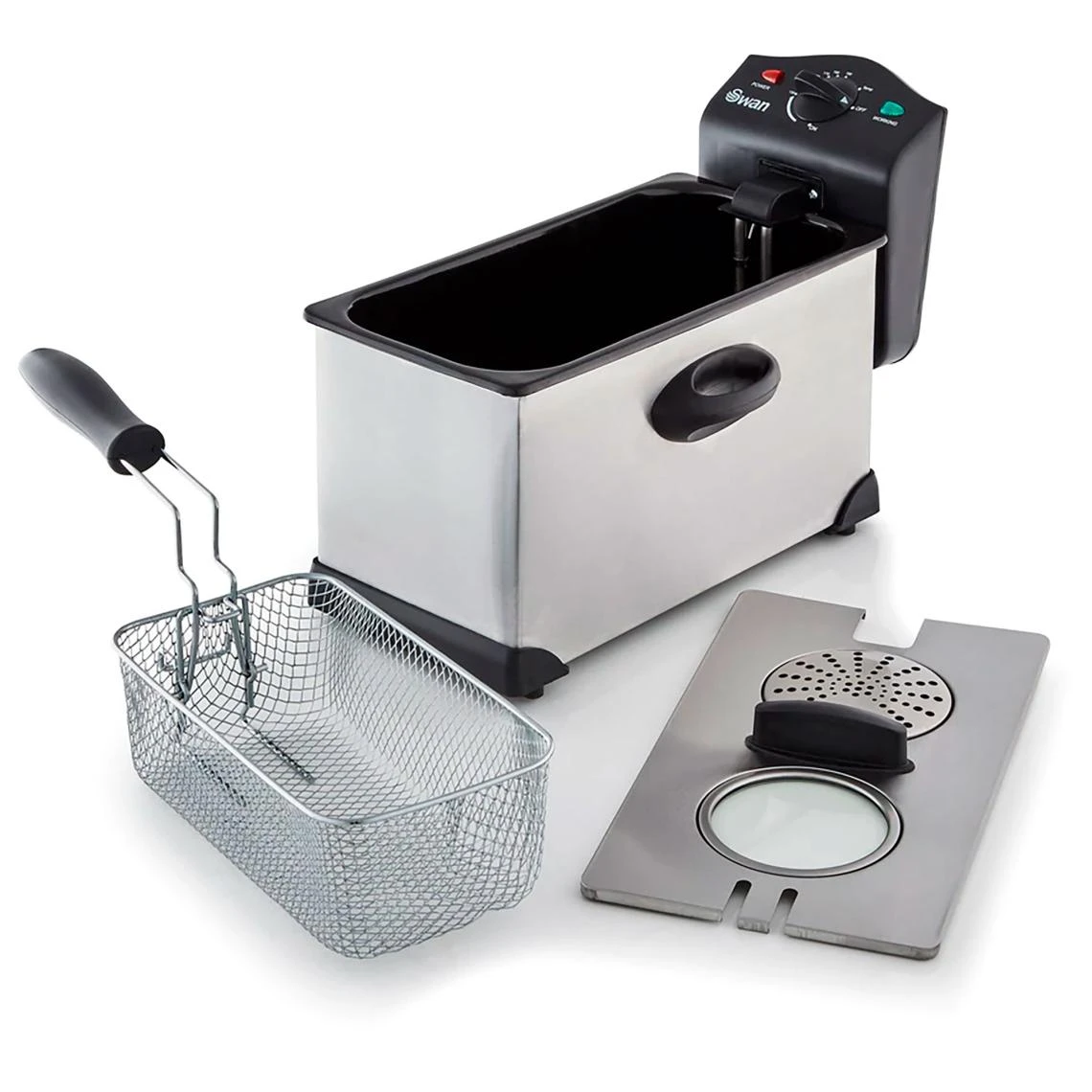Swan Friteuse Électrique 3 L Acier Inoxydable Régulateur De Température ... – Image 2