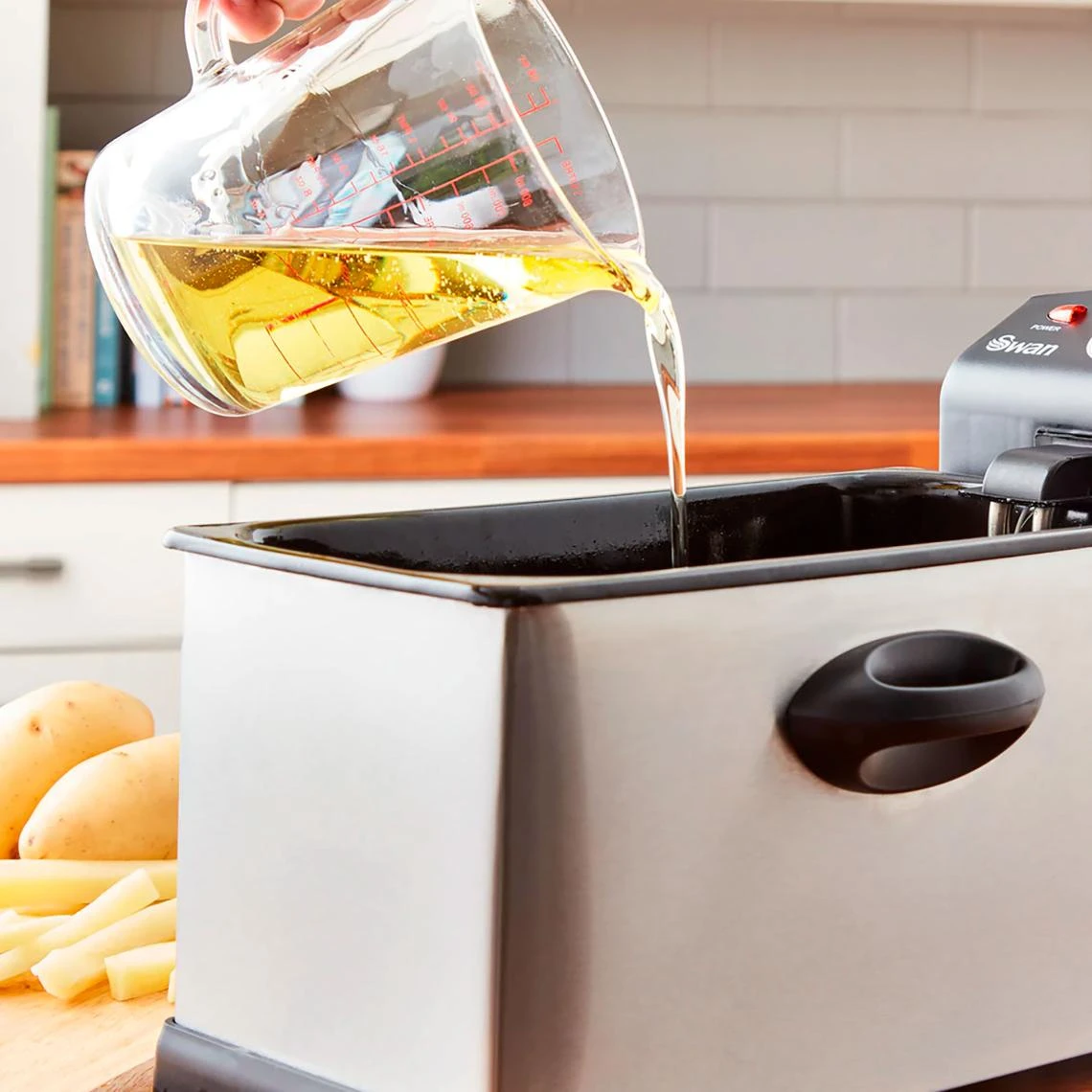 Swan Friteuse Électrique 3 L Acier Inoxydable Régulateur De Température ... – Image 5