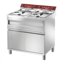 Materiel Chr Pro Friteuse Électrique Sur Meuble Avec Cuve Emboutie - 2 X 9 Litres -