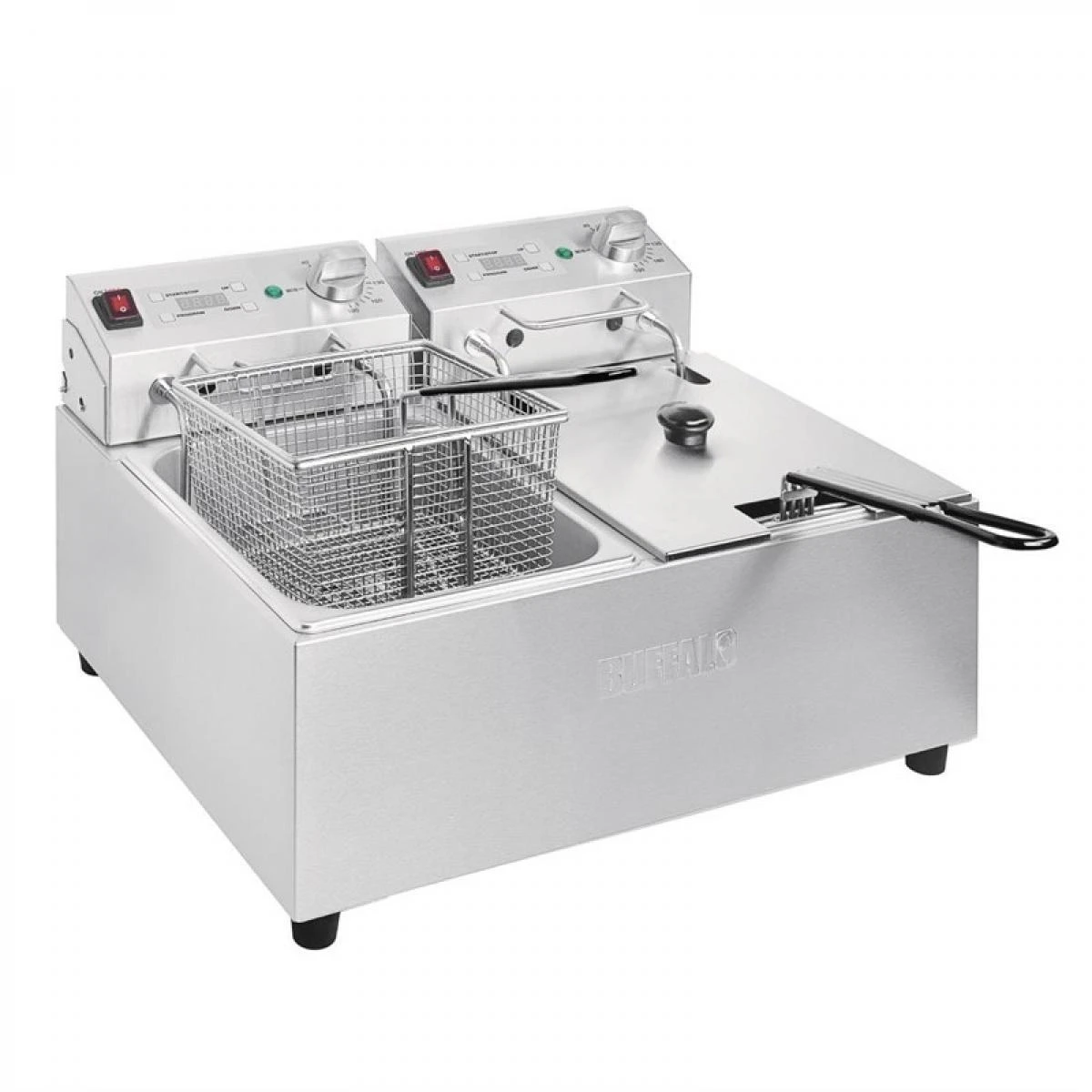 Buffalo Friteuse Professionnelle Electrique Ă Poser - 2 X 5 L - 2 X 2,8 KW -...