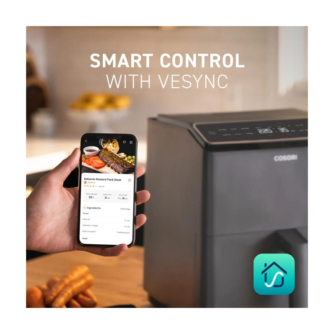 Friteuse Sans Huile COSORI Dual Blaze - Noir – Image 5