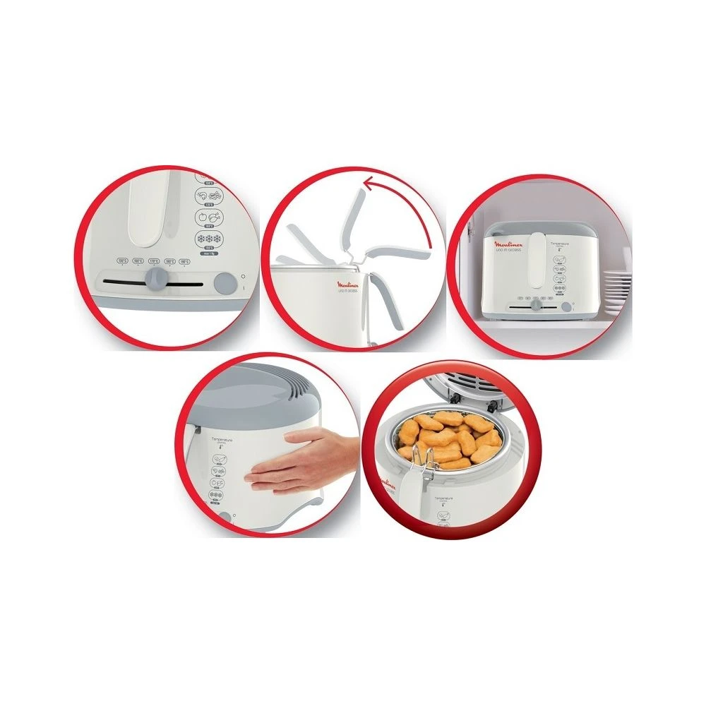 Moulinex Friteuse Uno M Access - AF121110 - Blanc/Gris – Image 4
