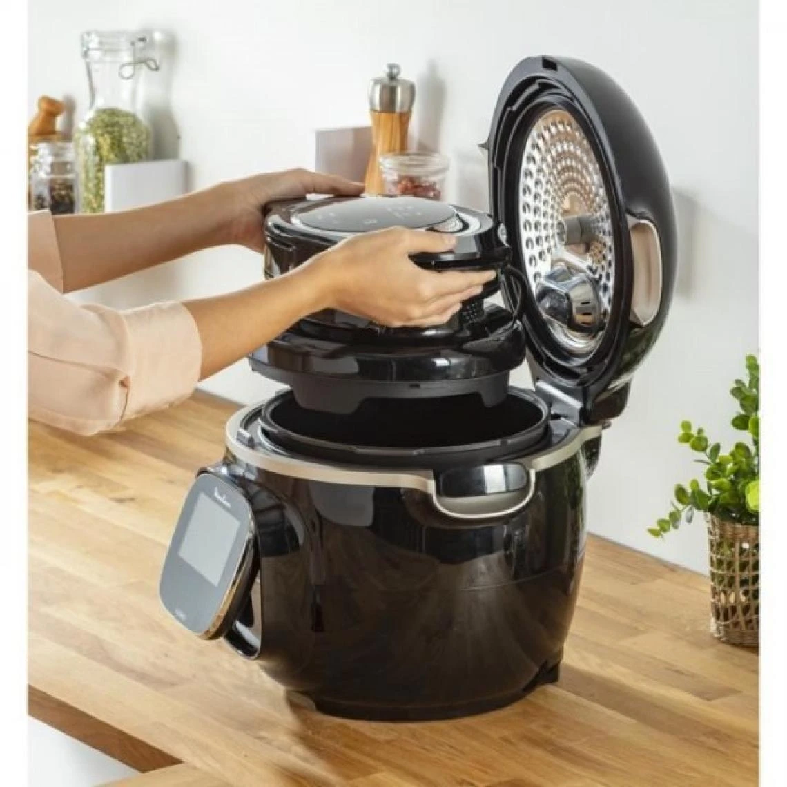 SEB Multicuiseur - Robot Cuiseur MOULINEX EZ150800 Extra Crisp, Couvercle ... – Image 2