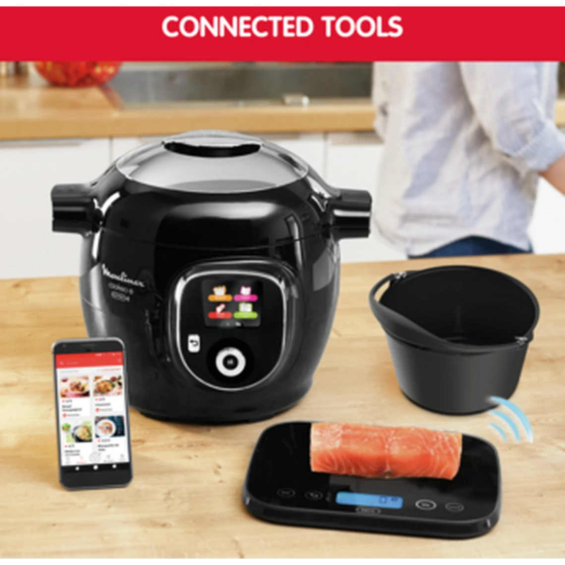 Moulinex Multicuiseur COOKEO+ CONNECT CE858900 + COOKEO EXTRA CRISP EZ150800 – Image 7