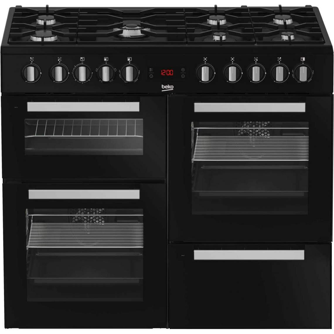 Piano De Cuisson Gaz 159l 7 Feux Noir - Pf335325db - BEKO
