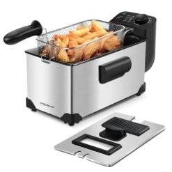 Aigo Ushas 30HEZ Friteuse 3L 240V 2200W Spritzwassergeschützte Abdeckung E...