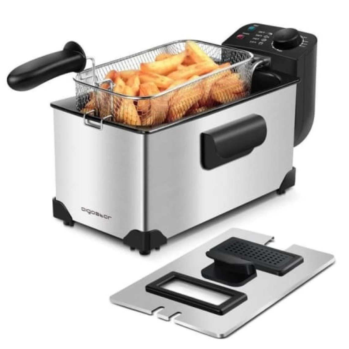 Aigo Ushas 30HEZ Friteuse 3L 240V 2200W SpritzwassergeschĂĽtzte Abdeckung E...